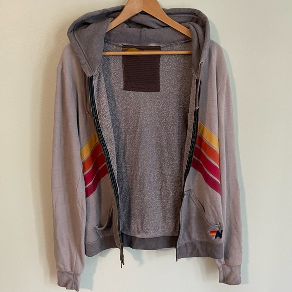 Aviator Nation Nova Hoodie in Grey/Red VERY RARE zip up sweatshirt size Small S - Picture 7 of 16